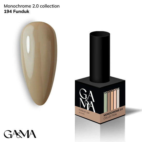Гель-лак GaMa Gel Polish Monochrome collection 194 Funduk 10 мл, Объем: 10 мл
, Цвет: 194