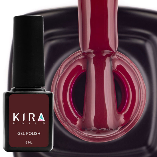 Гель-лак Kira Nails №034 (темний червоний, емаль), 6 мл2