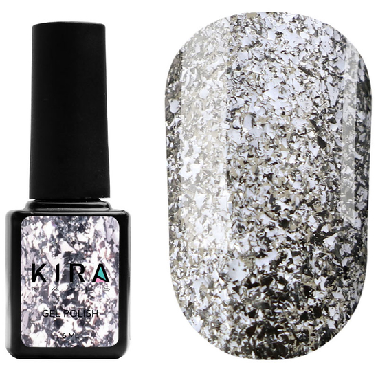 Гель-лак Kira Nails Shine Bright №001, 6, Колір: 001, Колір: Сріблястий
