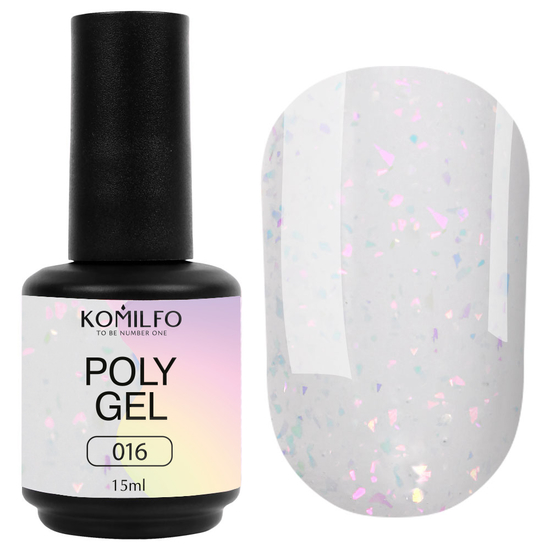Komilfo PolyGel 016, 15 мл, Об`єм: 15 мл, Колір: 016