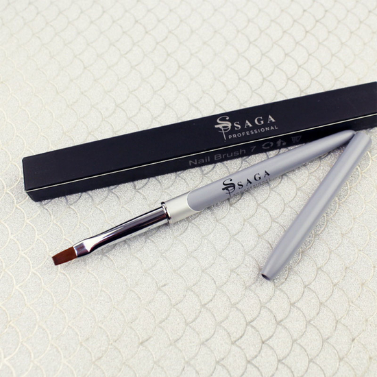 Кисточка для геля Saga New 07 прямая искусственный ворс 10 мм2