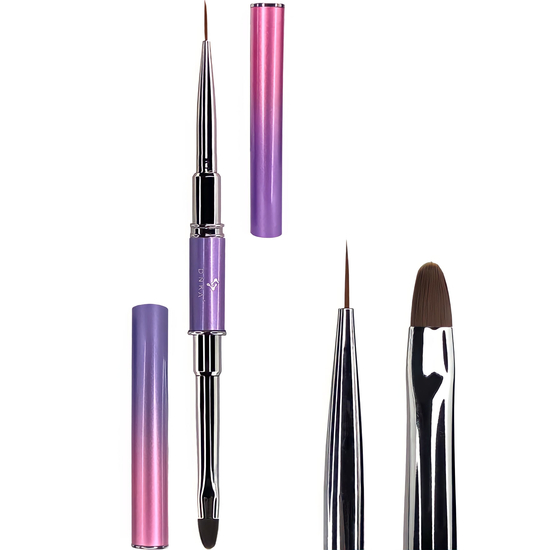 Кисточка двухсторонняя для геля DNKa Liner Gel Brush №006