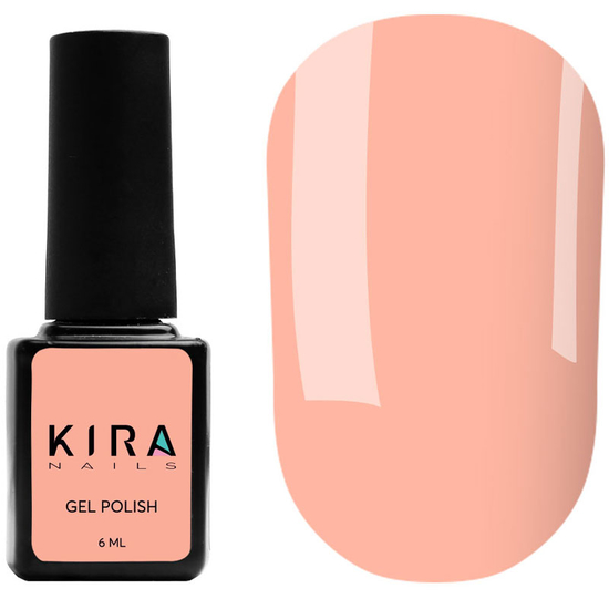 Гель-лак Kira Nails №142 (персиково-розовый, эмаль), 6 мл