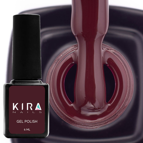 Гель-лак Kira Nails №154 (темно-коричневий, емаль), 6 мл2