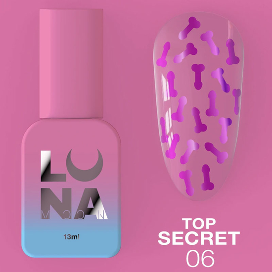 Топ для гель-лаку без ЛШ LUNA Top Secret №6 13 мл, Колір: №62