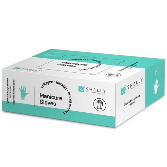 Набор перчаток для маникюра с эмульсией Shelly, 25 пар, Количество: 25 пар