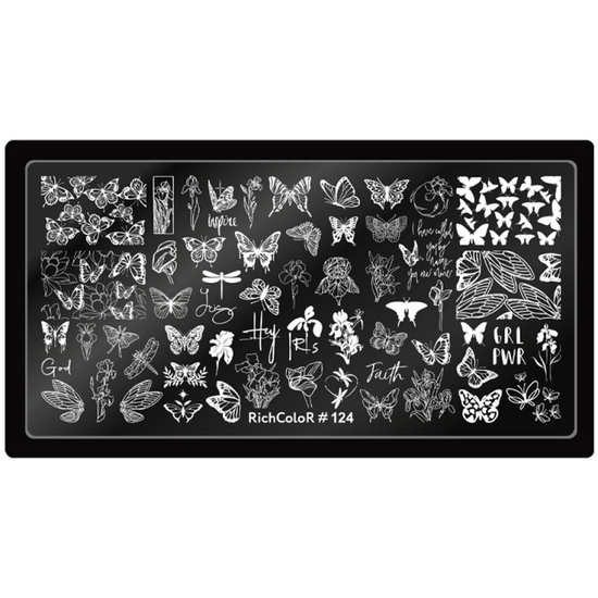Пластина для стемпінгу RichColor-124, Колір: 124