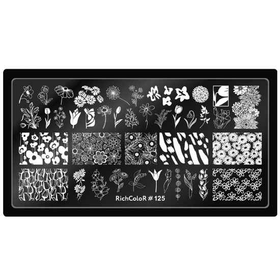Пластина для стемпінгу RichColor-125, Колір: 125