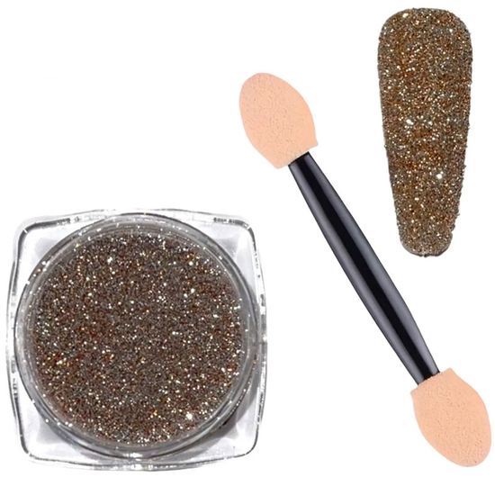 Світловідбиваюча втирка Diamond Powder для дизайну нігтів №3, Колір: 32