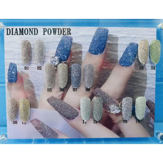 Світловідбиваюча втирка Diamond Powder для дизайну нігтів №3, Колір: 33
