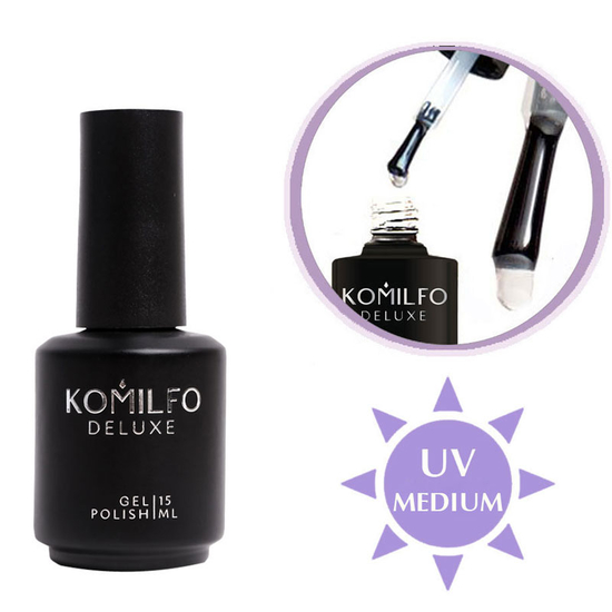 Універсальний топ для гель-лаку без ЛШ з помірним УФ фільтром Komilfo Expert Top 15 мл, Об`єм: 15 мл
