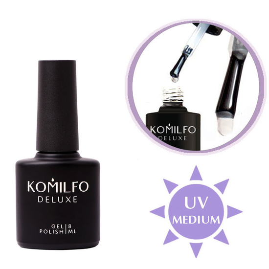 Універсальний топ для гель-лаку без ЛШ з помірним УФ фільтром Komilfo Expert Top 8 мл, Об`єм: 8 мл
