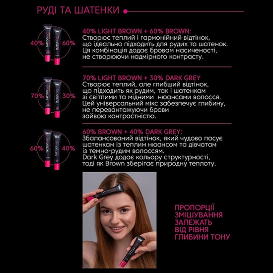 Фарба для брів та вій ZOLA TATTOO TINT Light Brown 15 мл, Колір: Light Brown5