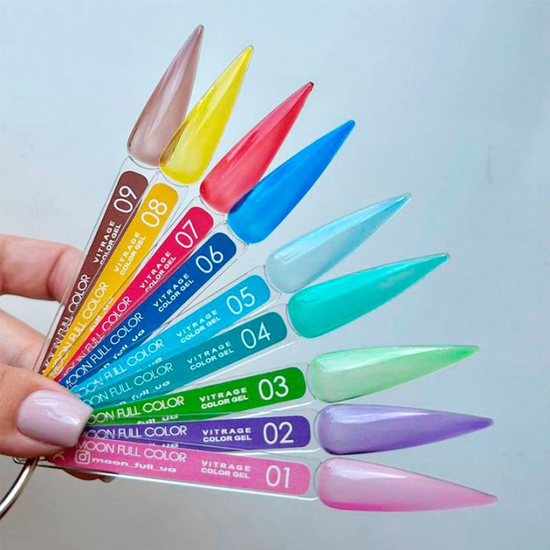 Гель-лак для нігтів MOON FULL Vitrage Collor Gel №09, 8 мл, Колір: 092