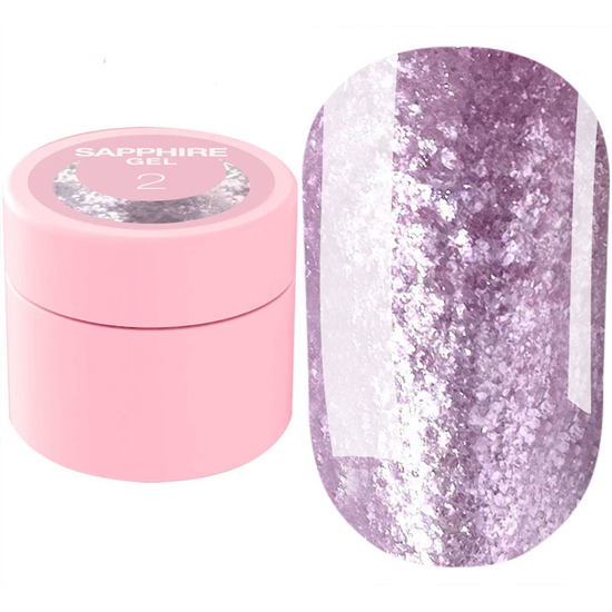 Блискітки для нігтів LUNA Sapphire Gel №2 5 мл, Колір: №2