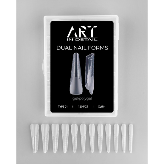 Багаторазові верхні форми ART Dual Nail Forms, Type 01, Розмір: 013