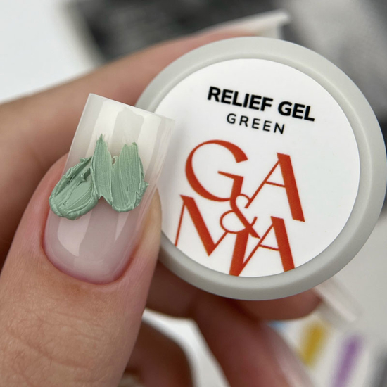 Гель паста для нігтів GA&MA Relief Gel Green 5 г, Колір: Green2