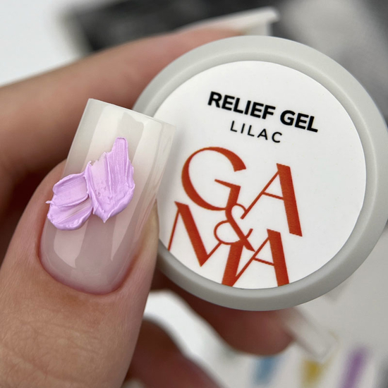 Гель паста для ногтей GA&MA Relief Gel Lilac 5 г, Цвет: Lilac2