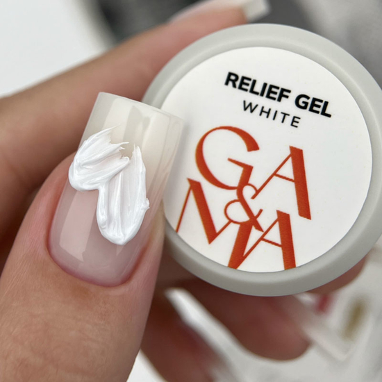 Гель паста для ногтей GA&MA Relief Gel White 5 г, Цвет: White2