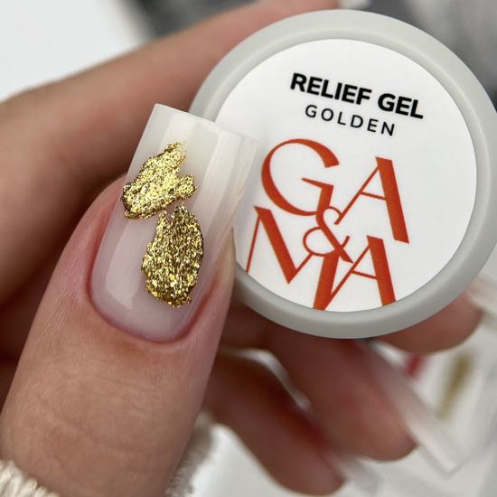Гель паста для нігтів GA&MA Relief Gel Golden 5 г, Колір: Golden2