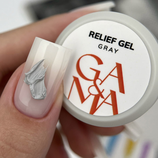 Гель паста для нігтів GA&MA Relief Gel Gray 5 г, Цвет: Gray2