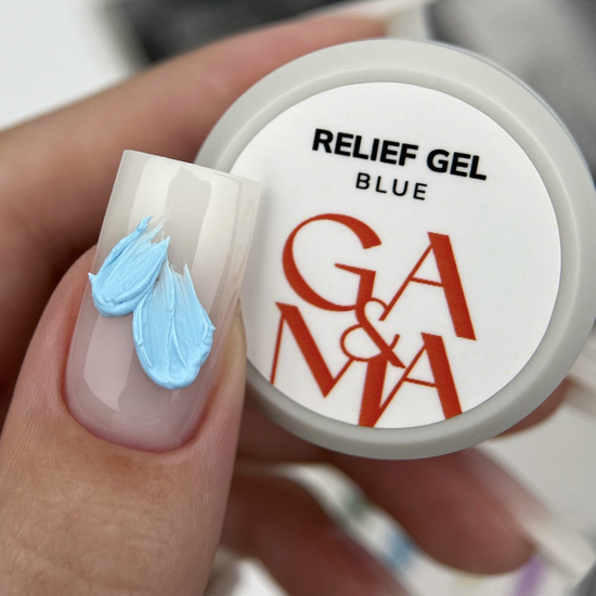 Гель паста для нігтів GA&MA Relief Gel Blue 5 г, Колір: Blue2