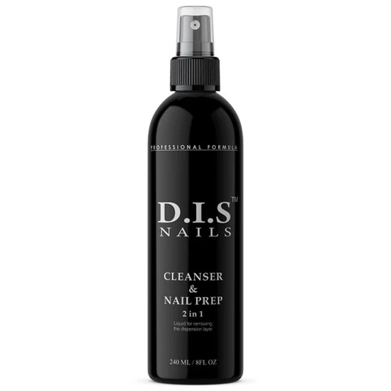 DIS Cleanser & Nail Prep 2 in 1 - средство для обезжиривания и снятия липкого слоя, 240 мл