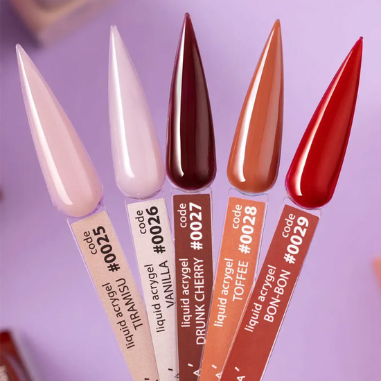 Гель для нігтів DNKa Liquid Acrygel 0027 Drunk cherry 12 мл, Об`єм: 12 мл, Колір: 00272