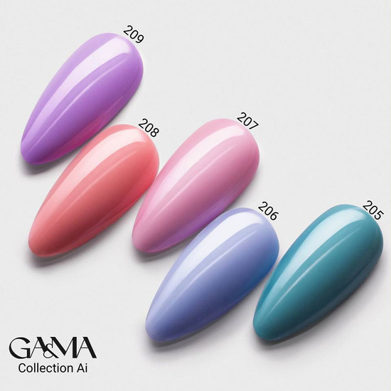 Гель-лак GA&MA AI collection 209 Awakening/ШІ кол. 209 Авейкенин 10мл, Цвет: 2093