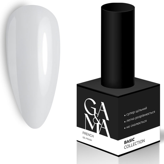 Гель-лак GaMa Gel Polish Basic collection French Базовая коллекция Френч 10 мл, Цвет: Френч