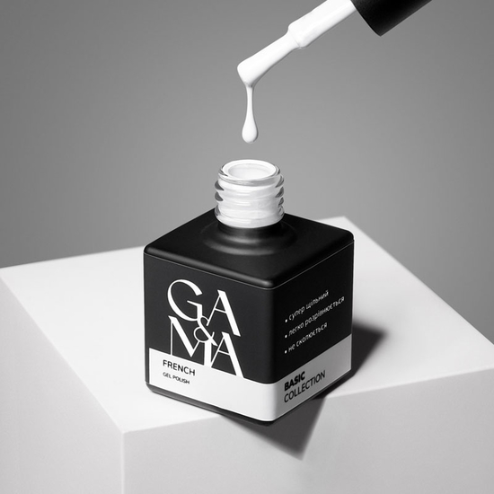 Гель-лак GaMa Gel Polish Basic collection French Базовая коллекция Френч 10 мл, Цвет: Френч2