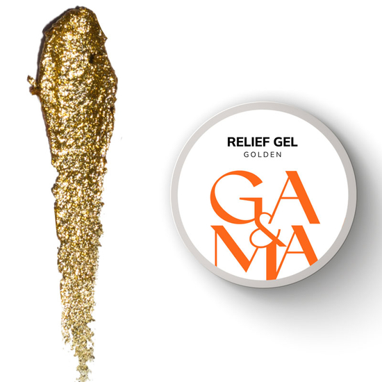 Гель паста для нігтів GA&MA Relief Gel Golden 5 г, Цвет: Golden