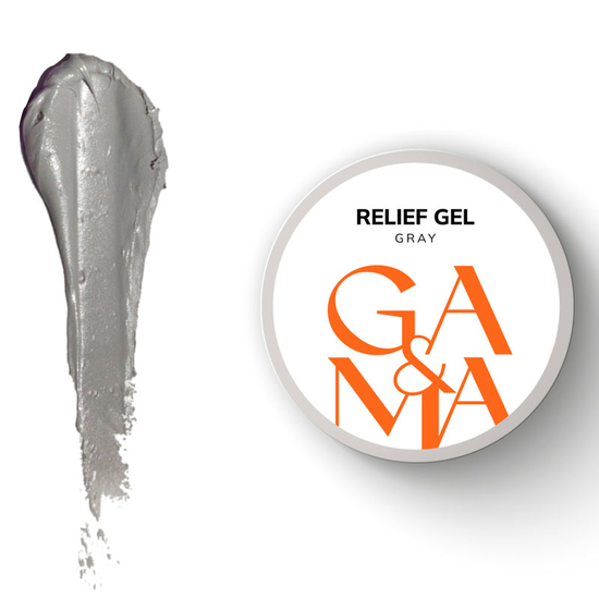 Гель паста для нігтів GA&MA Relief Gel Gray 5 г, Цвет: Gray