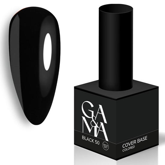 Камуфлююча база GA&MA Cover base Colored 050 Black (формула одного шару) 15 мл, Об`єм: 15 мл, Колір: 050