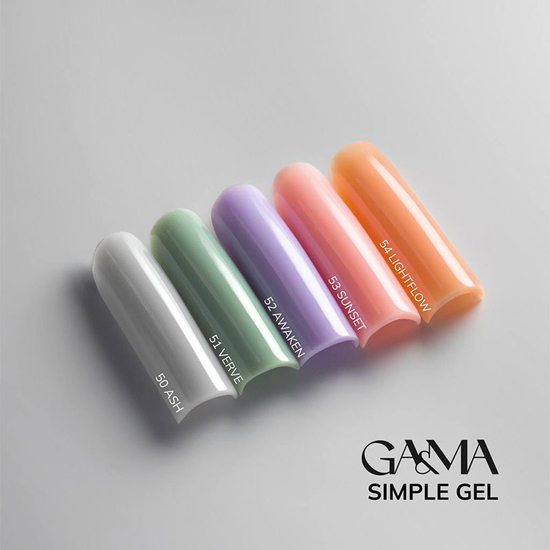 Гель для зміцнення та нарощування GA&MA Simple Gel №053 Sunset 15 мл, Об`єм: 15 мл, Колір: 0532