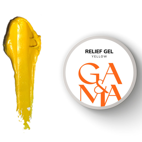 Гель паста для нігтів GA&MA Relief Gel Yellow 5 г, Колір: Yellow