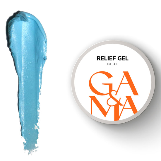 Гель паста для нігтів GA&MA Relief Gel Blue 5 г, Колір: Blue
