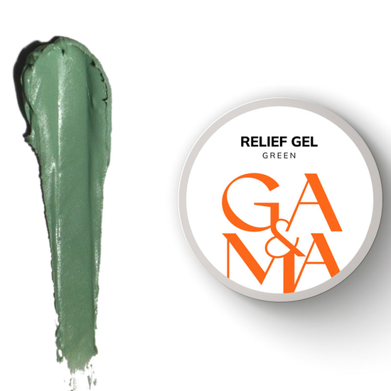 Гель паста для нігтів GA&MA Relief Gel Green 5 г, Колір: Green