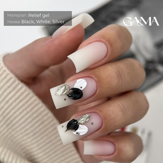 Гель паста для ногтей GA&MA Relief Gel White 5 г, Цвет: White3