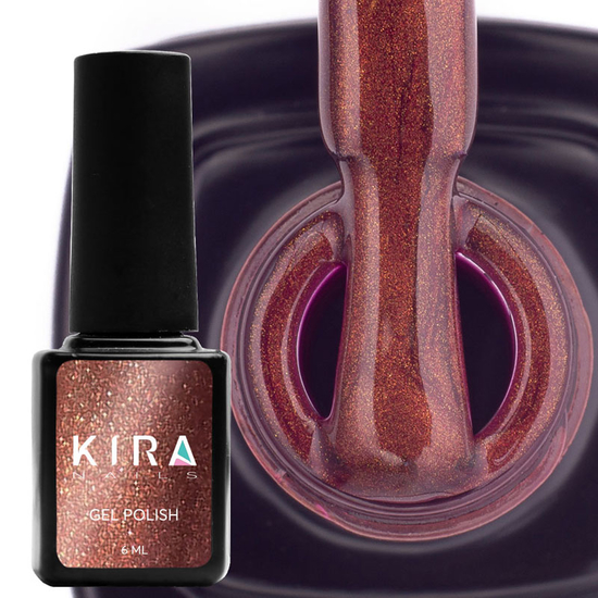 Гель-лак Kira Nails Cat Eye №002, 6 мл, Колір: 002, Вид: Кольоровий гель-лак, Колір: Бордовий2