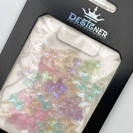 Набор объемного 3D декора Designer Полупрозрачные бантики с блестками - В8 50 шт./уп., Цвет: В82