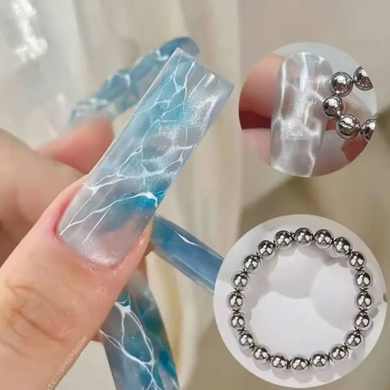 Магнит для гель-лака "кошачий глаз", круглые бусины (5мм/20шт)4