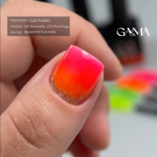 Гель-лак GA&MA Mystic collection 213 Flamingo / Містік колекція 213 Фламінго 10 мл, Колір: 2136