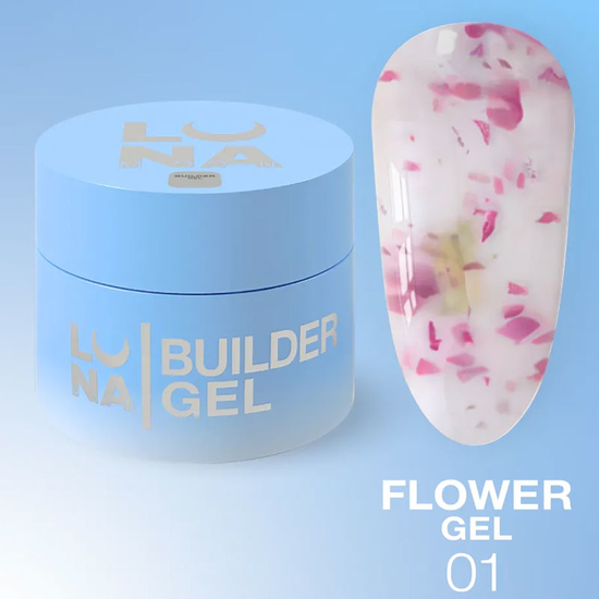 Гель для наращивания LUNA Flower Gel №01 15 мл, Цвет: 01