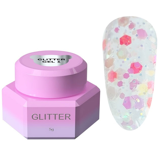 Блискітки для нігтів You Are Cute Glitter Gel №1 5 мл, Колір: 1