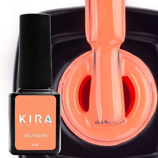 Гель-лак Kira Nails №020 (рожево-персиковий, неоновий), 6 мл3