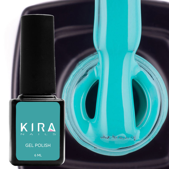 Гель-лак Kira Nails №086 (зеленовато-бирюзовый, эмаль), 6 мл2