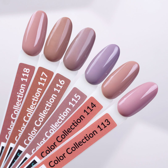 Гель-лак Kira Nails №114 (розовато-коричневый, эмаль), 6 мл3