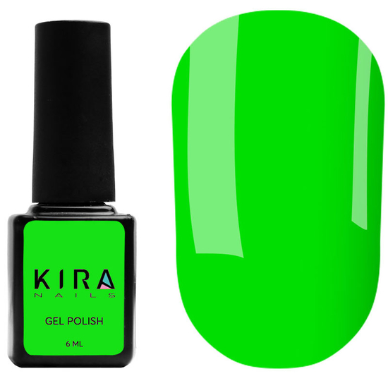 Гель-лак Kira Nails №183 (ярко-зеленый, эмаль), 6 мл