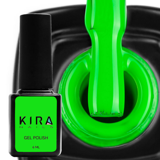 Гель-лак Kira Nails №183 (ярко-зеленый, эмаль), 6 мл3